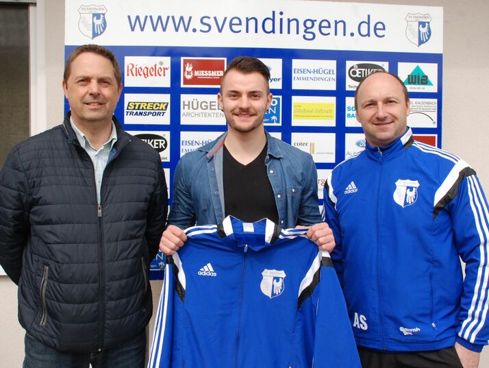  SVE-Vize Michael Wunderlich, Andreas Stengel und Trainer Axel Siefert